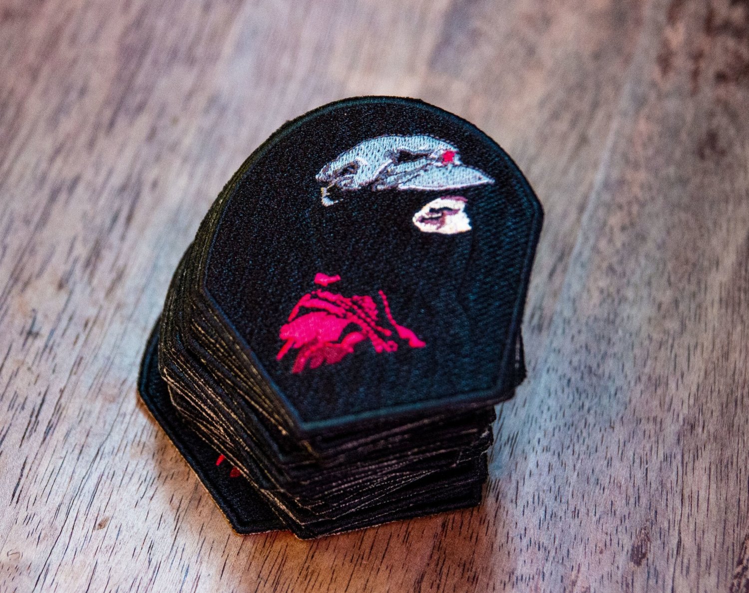 Stack of Molotov Love patches
